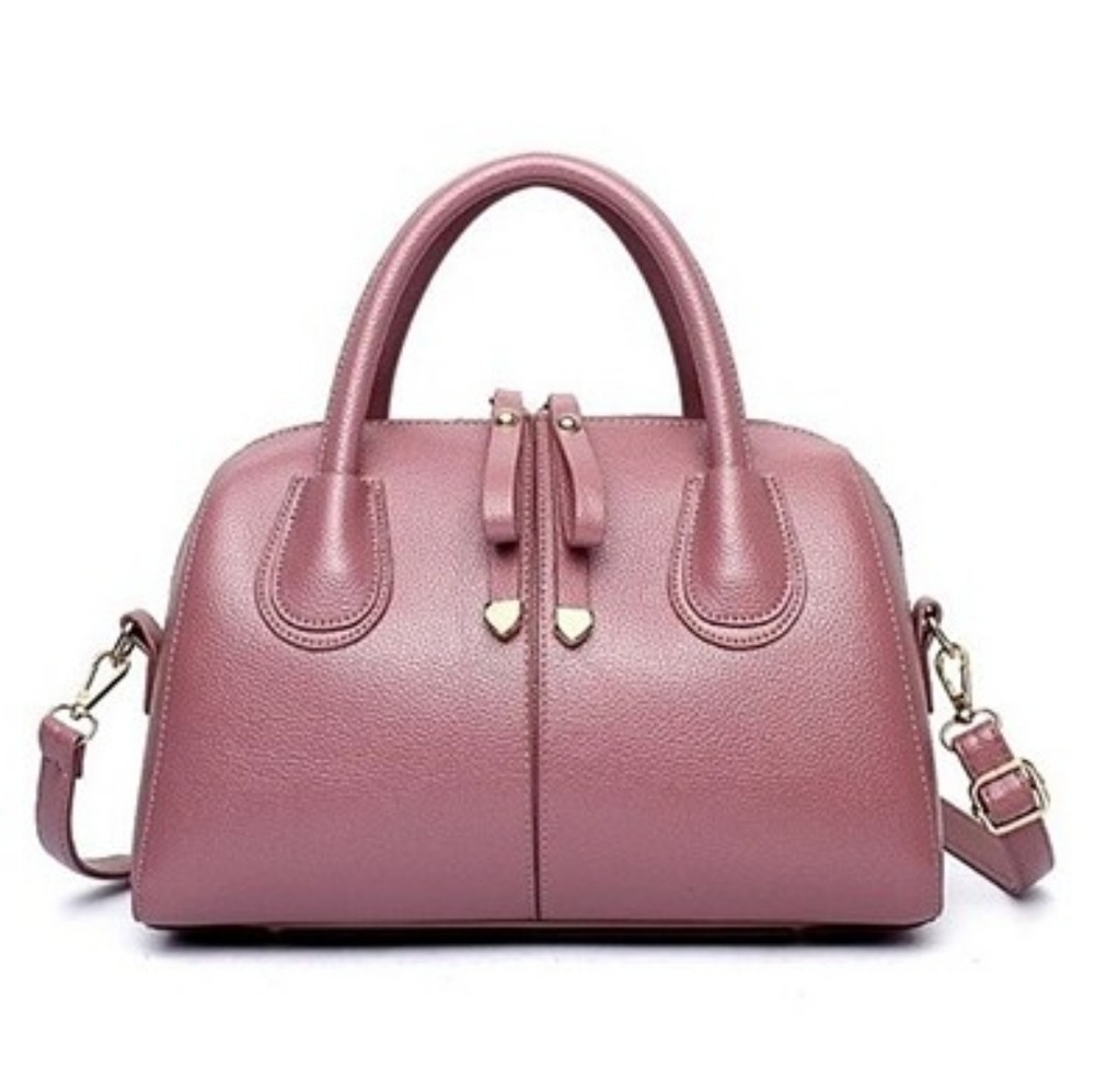 PINK BELTED DECORATED HANDBAG